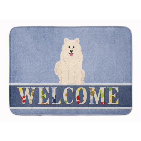 Carolines Treasures Samoyed Welcome Machine Washable Memory Foam Mat BB5611RUG